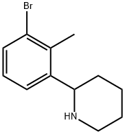 2-(3-bromo-2-methylphenyl)piperidine Structure