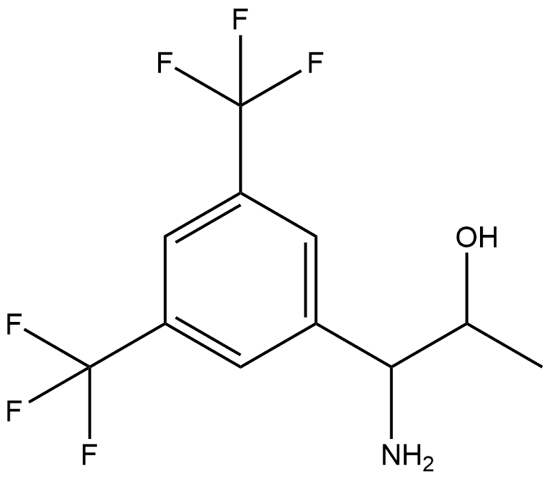 1-AMINO-1-[3,5-BIS(TRIFLUOROMETHYL)PHENYL]PROPAN-2-OL Structure