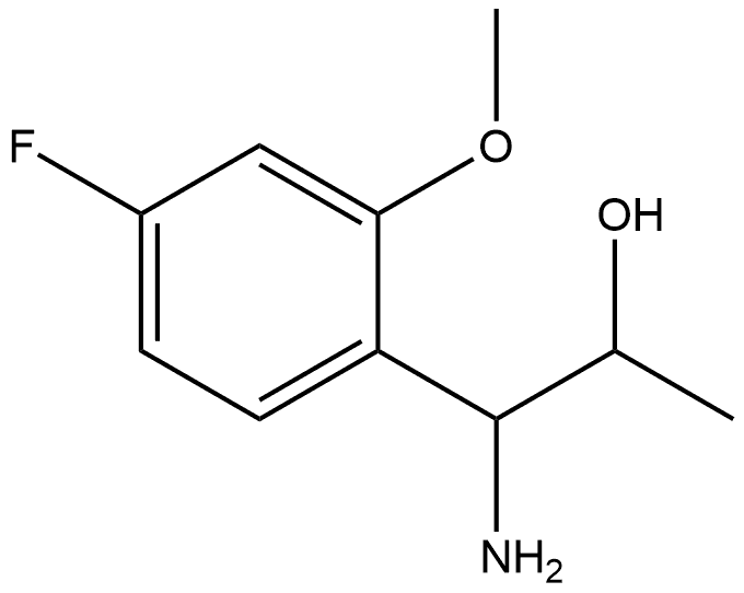 1-AMINO-1-(4-FLUORO-2-METHOXYPHENYL)PROPAN-2-OL Structure