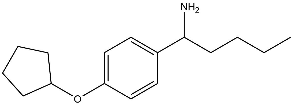 1-(4-Cyclopentyloxyphenyl)pentylamine Structure