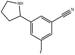 3-fluoro-5-(pyrrolidin-2-yl)benzonitrile Structure