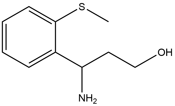 3-amino-3-(2-(methylthio)phenyl)propan-1-ol Structure