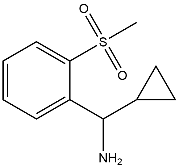 cyclopropyl(2-(methylsulfonyl)phenyl)methanamine Structure