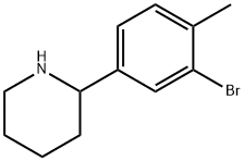 2-(3-bromo-4-methylphenyl)piperidine Structure