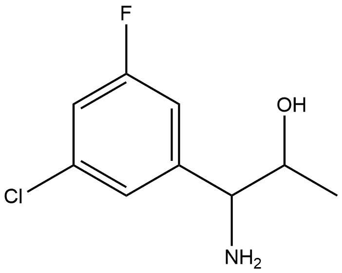 1-AMINO-1-(3-CHLORO-5-FLUOROPHENYL)PROPAN-2-OL Structure