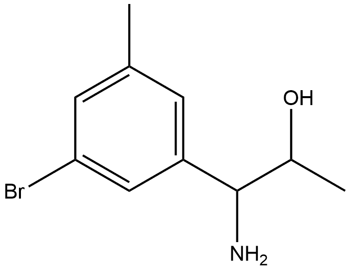 1-AMINO-1-(3-BROMO-5-METHYLPHENYL)PROPAN-2-OL Structure