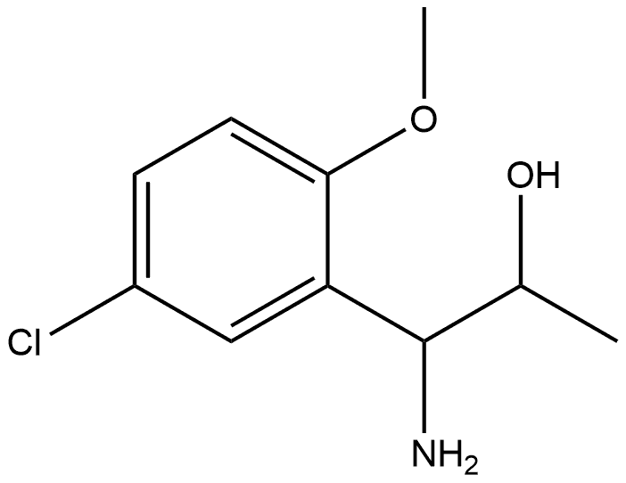 1-AMINO-1-(5-CHLORO-2-METHOXYPHENYL)PROPAN-2-OL Structure