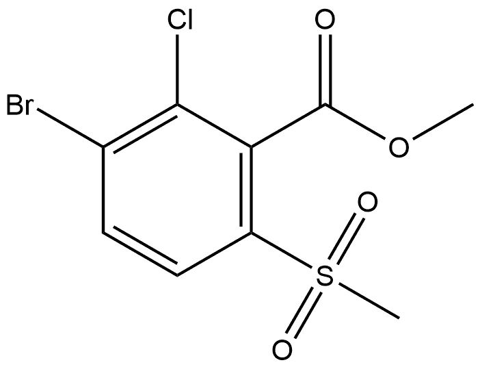 Methyl 3-bromo-2-chloro-6-(methylsulfonyl)benzoate Structure