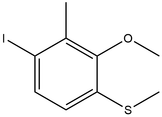 1-Iodo-3-methoxy-2-methyl-4-(methylthio)benzene Structure