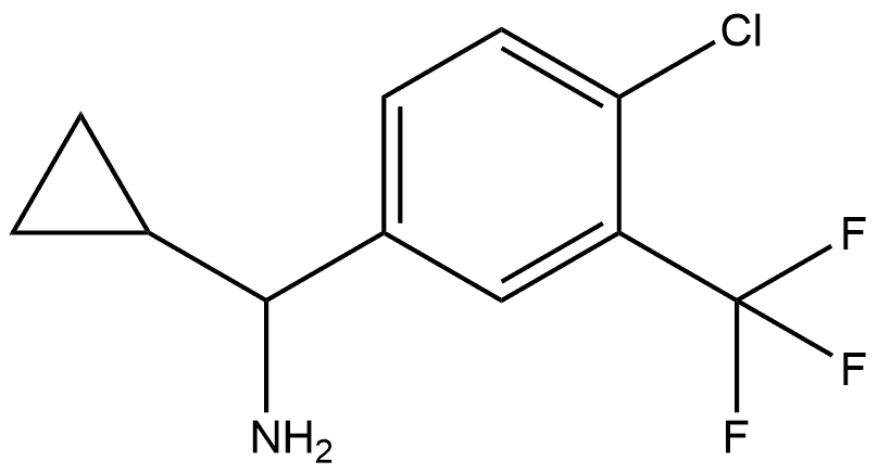 [4-Chloro-3-(trifluoromethyl)phenyl](cyclopropyl)methanamine 구조식 이미지