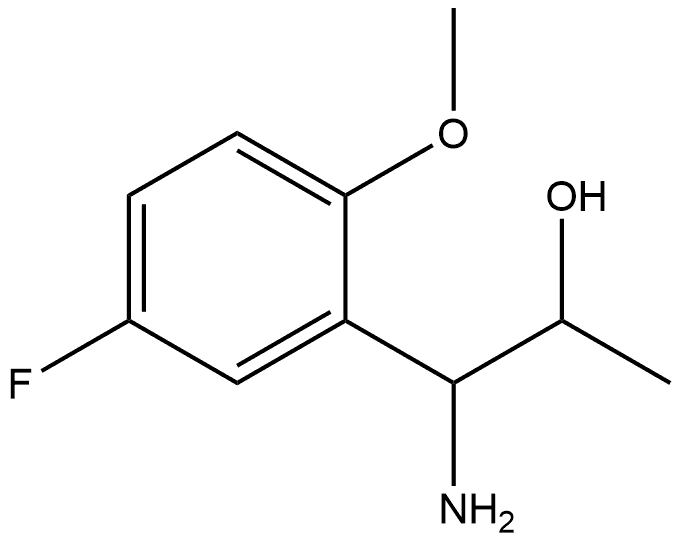 1-AMINO-1-(5-FLUORO-2-METHOXYPHENYL)PROPAN-2-OL Structure