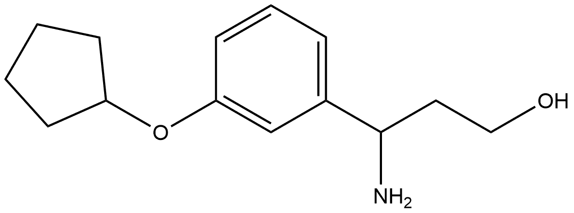 3-Amino-3-(3-cyclopentyloxyphenyl)propan-1-OL Structure