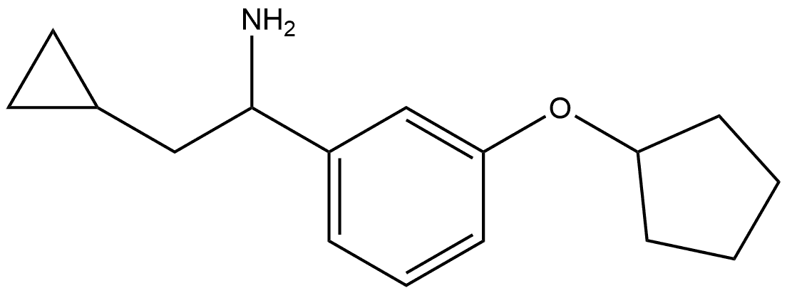 1-(3-CYCLOPENTYLOXYPHENYL)-2-CYCLOPROPYLETHYLAMINE Structure