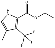 1H-Pyrrole-2-carboxylic acid, 4-methyl-3-(trifluoromethyl)-, ethyl ester 구조식 이미지