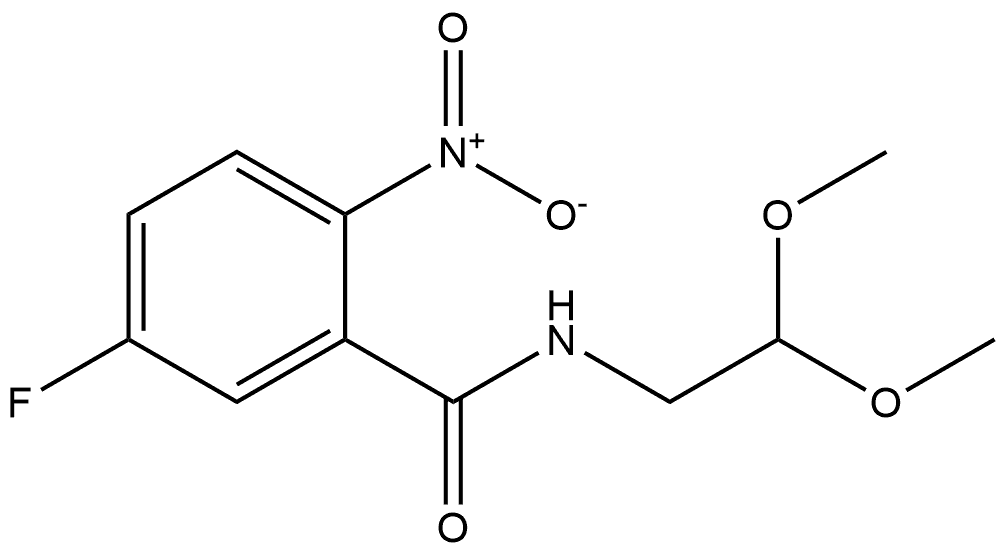 N-(2,2-dimethoxyethyl)-5-fluoro-2-nitrobenzamide Structure