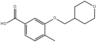 4-Methyl-3-[(oxan-4-yl)methoxy]benzoic acid 구조식 이미지