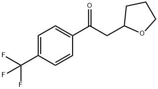 2-(tetrahydrofuran-2-yl)-1-(4-(trifluoromethyl)phenyl)ethanone Structure