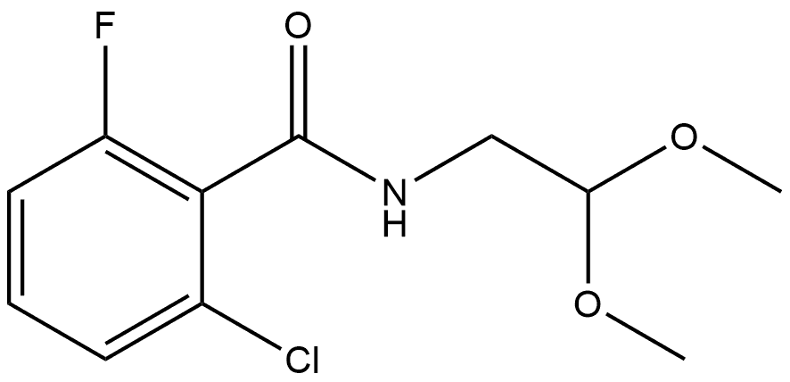 2-Chloro-N-(2,2-dimethoxyethyl)-6-fluorobenzamide Structure