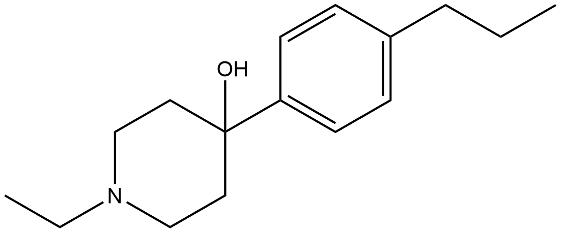 1-Ethyl-4-(4-propylphenyl)-4-piperidinol Structure