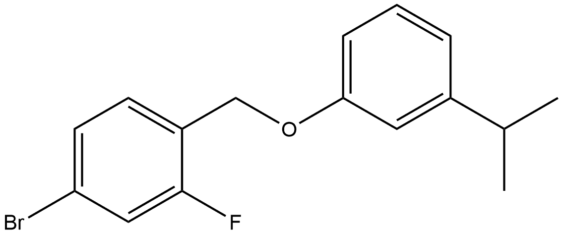 4-Bromo-2-fluoro-1-[[3-(1-methylethyl)phenoxy]methyl]benzene Structure