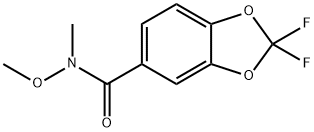 1,3-Benzodioxole-5-carboxamide, 2,2-difluoro-N-methoxy-N-methyl- 구조식 이미지