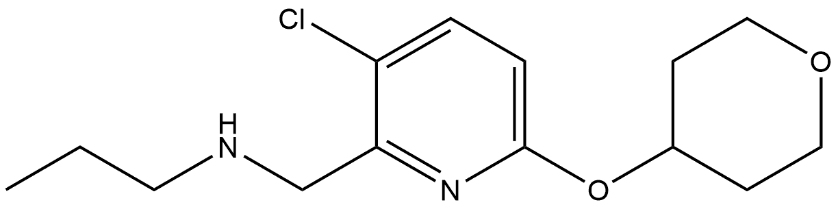 3-Chloro-N-propyl-6-[(tetrahydro-2H-pyran-4-yl)oxy]-2-pyridinemethanamine Structure