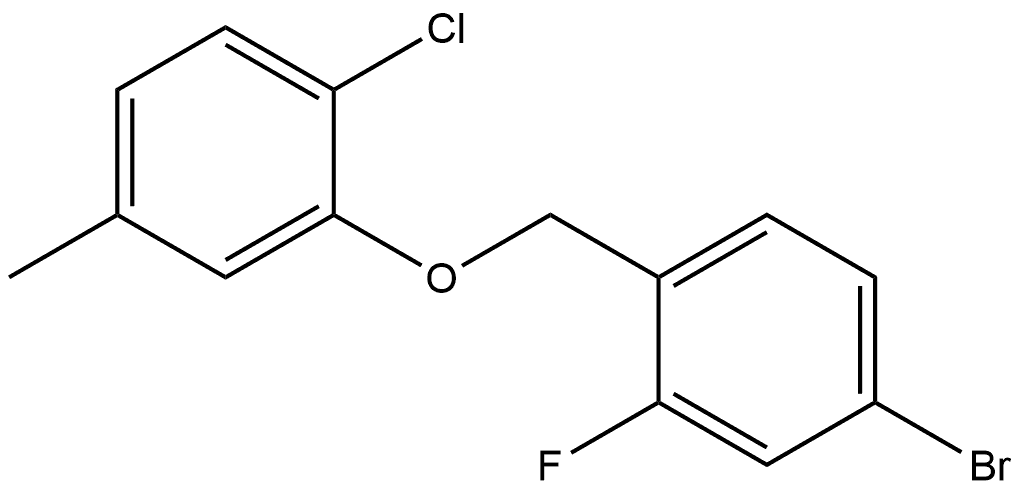 Benzene, 4-bromo-1-[(2-chloro-5-methylphenoxy)methyl]-2-fluoro- Structure