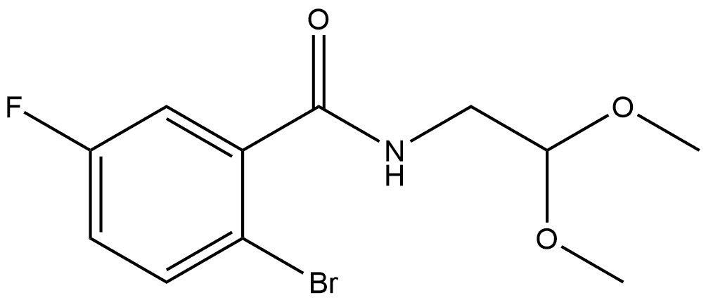 2-Bromo-N-(2,2-dimethoxyethyl)-5-fluorobenzamide Structure