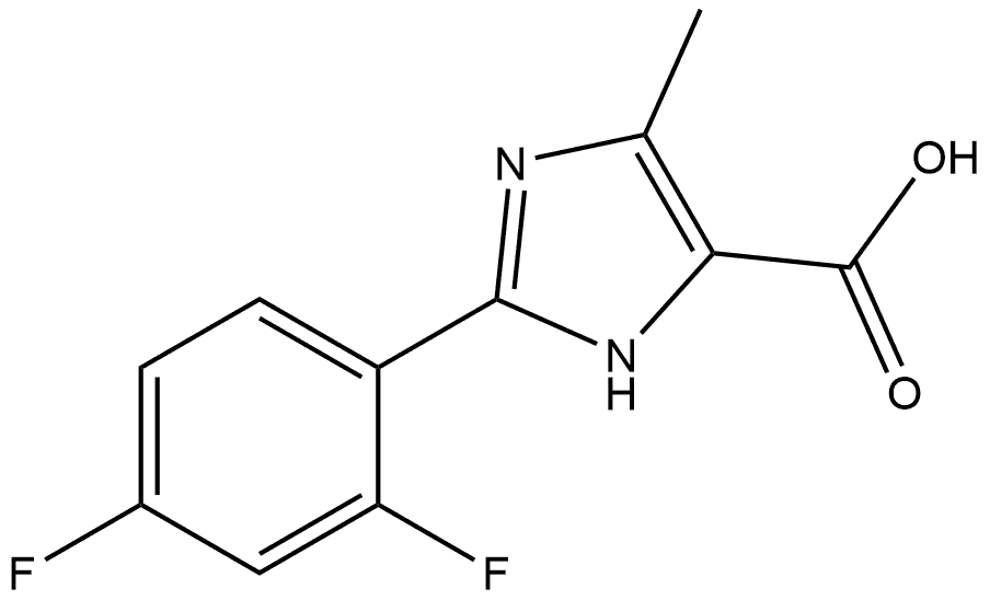 2-(2,4-Difluorophenyl)-5-methyl-1H-imidazole-4-carboxylic Acid Structure