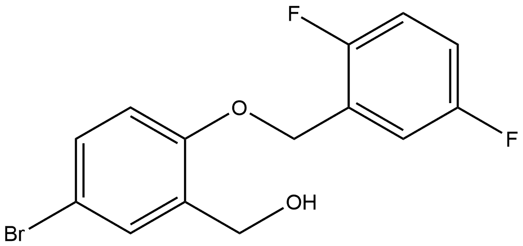 5-Bromo-2-[(2,5-difluorophenyl)methoxy]benzenemethanol Structure