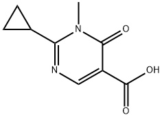 5-Pyrimidinecarboxylic acid, 2-cyclopropyl-1,6-dihydro-1-methyl-6-oxo- 구조식 이미지