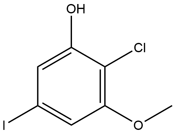 Phenol, 2-chloro-5-iodo-3-methoxy- Structure