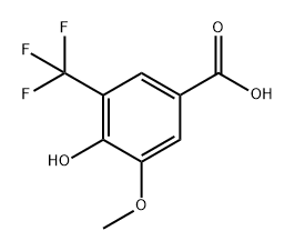 Benzoic acid, 4-hydroxy-3-methoxy-5-(trifluoromethyl)- Structure