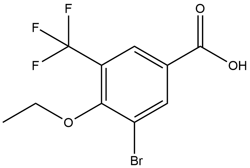 3-Bromo-4-ethoxy-5-(trifluoromethyl)benzoic acid Structure