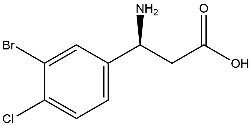 Benzenepropanoic acid, β-amino-3-bromo-4-chloro-, (βS)- Structure