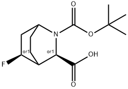 rel-2-(1,1-Dimethylethyl) (3R,5S)-5-fluoro-2-azabicyclo[2.2.2]octane-2,3-dicarbo… Structure