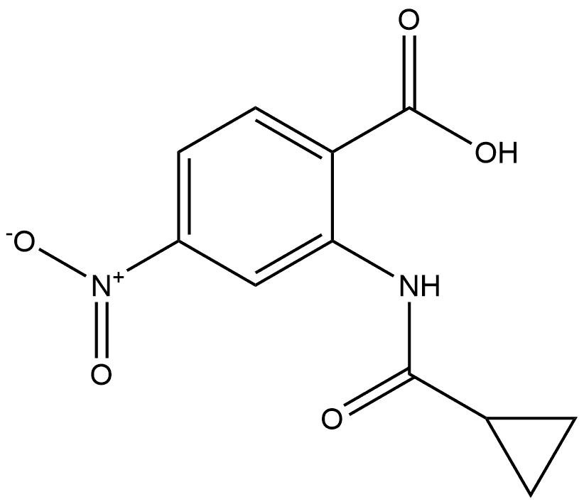 2-[(Cyclopropylcarbonyl)amino]-4-nitrobenzoic acid Structure