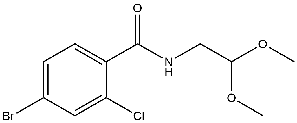 4-Bromo-2-chloro-N-(2,2-dimethoxyethyl)benzamide Structure