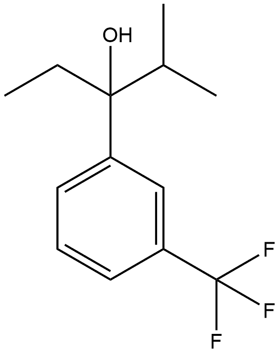 α-Ethyl-α-(1-methylethyl)-3-(trifluoromethyl)benzenemethanol Structure