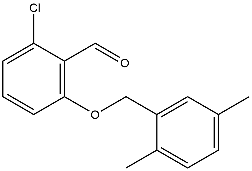 2-Chloro-6-[(2,5-dimethylphenyl)methoxy]benzaldehyde Structure