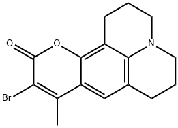 1H,5H,11H-[1]Benzopyrano[6,7,8-ij]quinolizin-11-one, 10-bromo-2,3,6,7-tetrahydro-9-methyl- (9CI) Structure