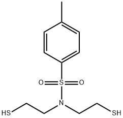 Benzenesulfonamide, N,N-bis(2-mercaptoethyl)-4-methyl- Structure