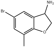 5-Bromo-7-methyl-2,3-dihydro-1-benzofuran-3-amine Structure