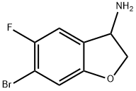 3-Benzofuranamine, 6-bromo-5-fluoro-2,3-dihydro- Structure