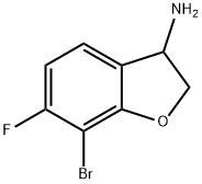 7-Bromo-6-fluoro-2,3-dihydro-1-benzofuran-3-amine Structure