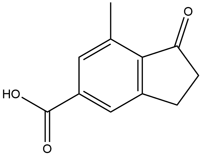 2,3-Dihydro-7-methyl-1-oxo-1H-indene-5-carboxylic acid Structure