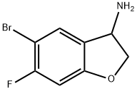 5-Bromo-6-fluoro-2,3-dihydro-1-benzofuran-3-amine Structure