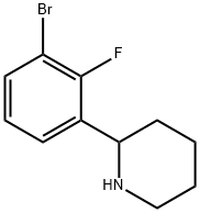 2-(3-bromo-2-fluorophenyl)piperidine Structure