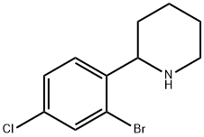 2-(2-bromo-4-chlorophenyl)piperidine Structure