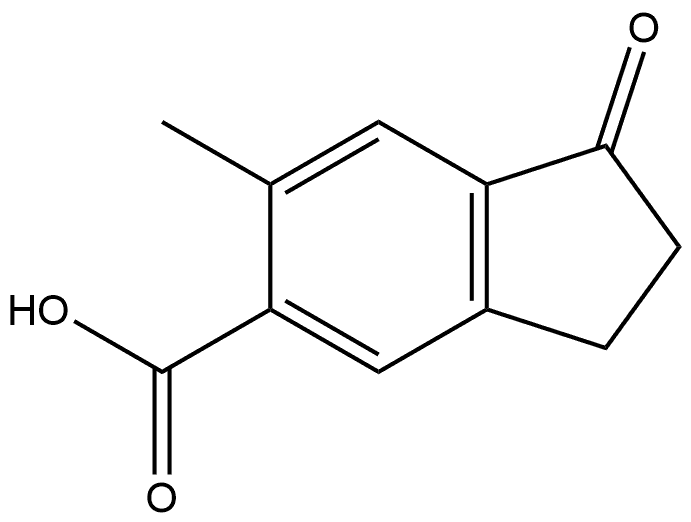 2,3-Dihydro-6-methyl-1-oxo-1H-indene-5-carboxylic acid 구조식 이미지